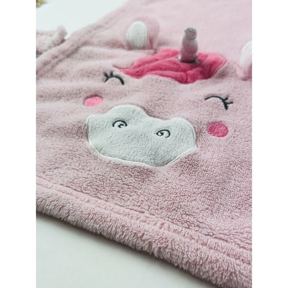 Carters Baby Blanket 3D PIG FACE Unicorn Pink Plush Pigicorn Curly Tail Piggy - Picture 3 of 15